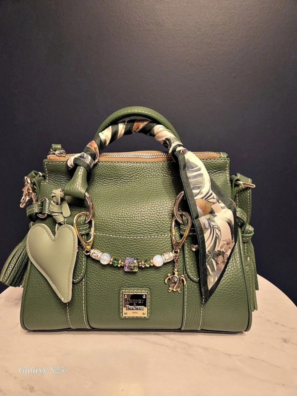 Dooney & Bourke Green Pebble Grain Lucca Satchel In "Grass", NWT, 2-DAY Sale